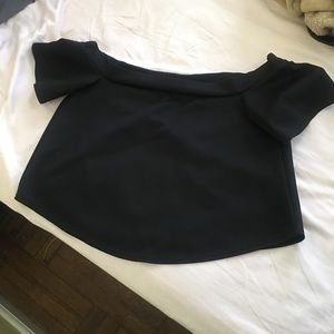 Black off the shoulder top